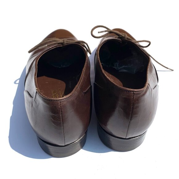 Peter Huber Men’s Brown Leather Lace-Up Dress Shoes 10.5 main image 2